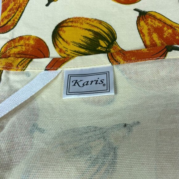 Karis Harvest Squash Pumpkin Print Cotton Kitchen tea Towel Fall Thanksgiving - Picture 2 of 4